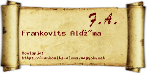 Frankovits Alóma névjegykártya
